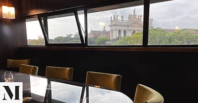 La private room del MIke's per piccoli pranzi azindali a Roma